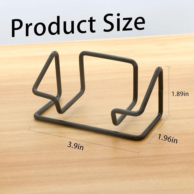2 Pack Business Metal Business Card Holder office decor Card Holder Desk Display,Business Card Display Stand,for Office Home Desktop (black)