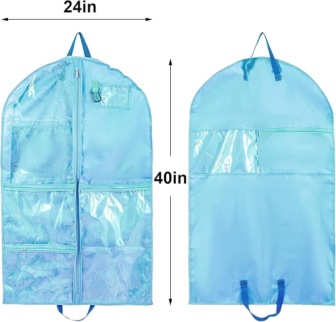 Waterproof Hanging Garment Bag,40 inch Garment Bags for Hanging Clothes,Garment Bags for Travel Storage,Dance Clothes Bag,Kids Garment Bag for Dance Costumes,Sports,Theatre,Beauty Pageants