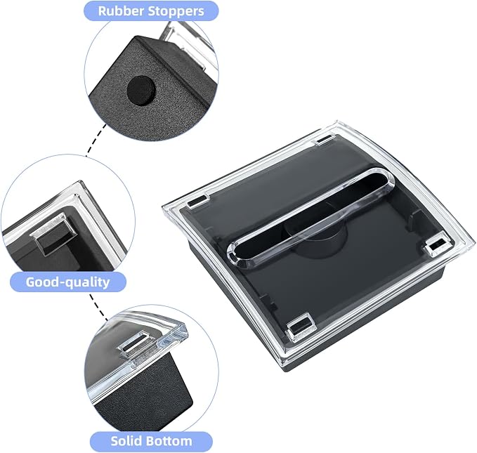 Pop Up Sticky Note Dispenser,3x3 Inches,Sticky Note Holder, Black Base,Sticky Note Dispenser for Office Home Classroom Desk Supplies (2 Packs)