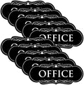 All Quality Designer Office Sign | Easy Installation - Black - Medium (10 Pack)