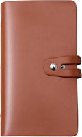 RFID Credit Card Holder, Leather Business Card Organizer with 96 Card Slots, Credit Card Case for Managing Your Different Cards and Important Documents to Prevent Loss or Damage (Bright Orange)