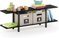 Furinno Turn-N-Tube 2-Tier Multipurpose Wide Shelf, Espresso/Black