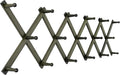 SKOLOO Hat Rack for Wall with 17 Hooks, Solid Wooden, Modern, Expandable Coat Rack Wall Mount for Coats, Hats, Bags, Baseball Caps, Dark Walnut Color