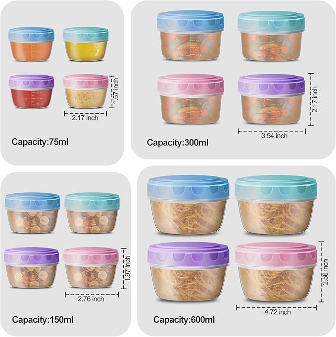 QUMMFA 32 PCS Food Storage Containers with Lids (16 Containers & 16 Lids), Unbreakable Storage Bowls With lids, BPA Free Meal Prep Containers Set, Dishwasher & Microwave Safe