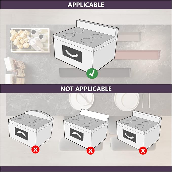 STUTOV 30" Magnetic Stove Top Shelf – Magnetic White Spice Rack and Seasoning Organizer – Kitchen Shelf for Back of Stove – Over Stove Storage Organizer