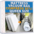 Mattress Vacuum Bag for Moving, Vacuum Seal Mattress Bag for Memory Foam or Inner Spring Mattresses, Compression and Storage for Returns, Leakproof Valve and Double Zip Seal (Queen/Full/Full-XL)