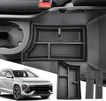 SXCY for 2024 2025 2026 Hyundai Kona Center Console Organizer for 24 25 Hyundai Kona Accessories Armrest Storage for 2024 Kona Console Organizer [Only Fit 24+ Kona Gas SE SEL with Manual Shift Handle]