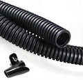 ZhiYo 20FT 1/2" Wire Loom Split Tubing, Black | Auto Wire Conduit, Flexible Cover, High Temperature Heat Resistant -40F to 257F, For Electrical Wires & Cables