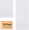 30pcs Self-Adhesive Business Card Protecror,Waterproof Clear Adhesive Label Pockets,Transparent Label Holder with White Card for Cabinet,Storage Bin,Supermarket,Bookself,Mailbox,Tag,Drawers