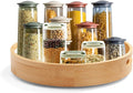 14in Bamboo Lazy Susan Organizer for Cabinet - Turntable Organizer fo Table Top, Pantry, Cabinet, Countertop & Kitchen | Spinning Spice, jar & Seasoning Storage Tray