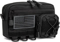 Tactical Molle Pouch Tool Admin Pouch Bag with Drawstring Pocket Flag Patch Utility Organizer Bag for Belt Tactical Vest Backpack