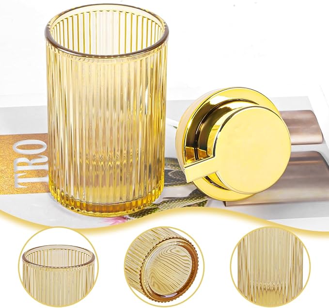 Foaming Soap Dispenser, 12 Oz Amber Glass Foam Hand Soap Dispenser, Refillable Lotion Soap Dispenser with Removable Pump for Kitchen Hand Wash Dispenser, Modern Slim Ribbed Bottle for Decor