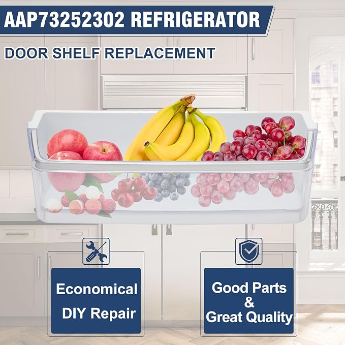 2 PACK Upgrade AAP73252302 Refrigerator Door Shelf Replacement Compatible with LG, Kenmore Fridge Door Bin LFX31945ST,LFXC24726S, LMXC23796D Replace AP5602874,AAP73252311,AAP73252306,2652315,AH3637059