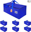 Moving Boxes 6 Pack,93 Liters Clothes Storage Large Moving Bags with Handles Moving Totes Bins for College Dorm or Christmas Decorations