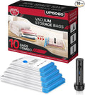 UPGOGO Vacuum Storage Bags with Portable Electric Pump,Vacuum Seal Bags for Clothing,Space Saver Bags,Vacuum Travel Bags for Luggage(Combo 10 Pack)
