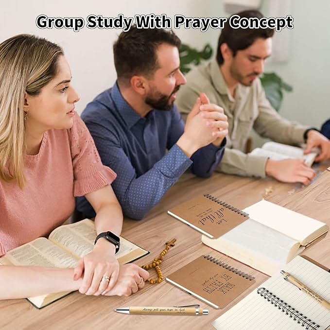 60 Pcs/30 Sets Christian Gifts Bulk Bible Verse Spiral Notebook and Pen Prayer Journal Religious Scripture Notepad Inspirational Christmas Gifts for Bible Study Groups & Church Families