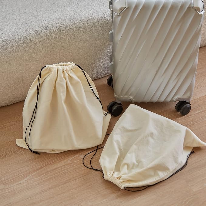 2 Piece Set Dust Cover Bags for Handbags,Purses,Shoes,and Boots | Protection Bag for Purse,Dust Resistant,Machine Washable & Reusable Storage Pouch,Travel Essentials for Women & Men