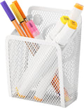 Magnetic Pencil Holder,Mesh Stainless Steel Pen Basket, Metal Writing Utensil Storage Organizer for Whiteboard,Blackboard,Kitchen, Locker, Home, or Office