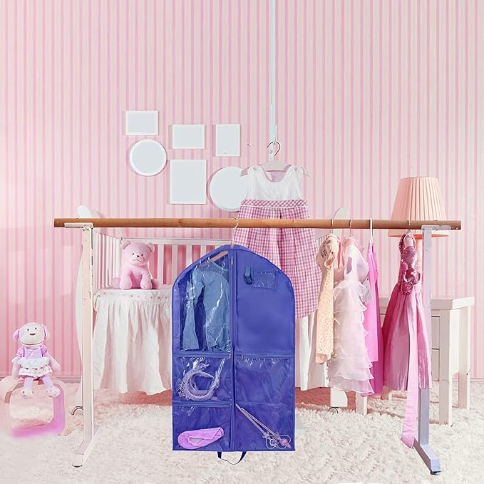 Waterproof Hanging Garment Bag,2 Pack 40 inch Garment Bags for Hanging Clothes,Garment Bags for Travel Storage,Dance Clothes Bag,Kids Garment Bag for Dance Costumes,Sports,Skating,Theatre,Beauty