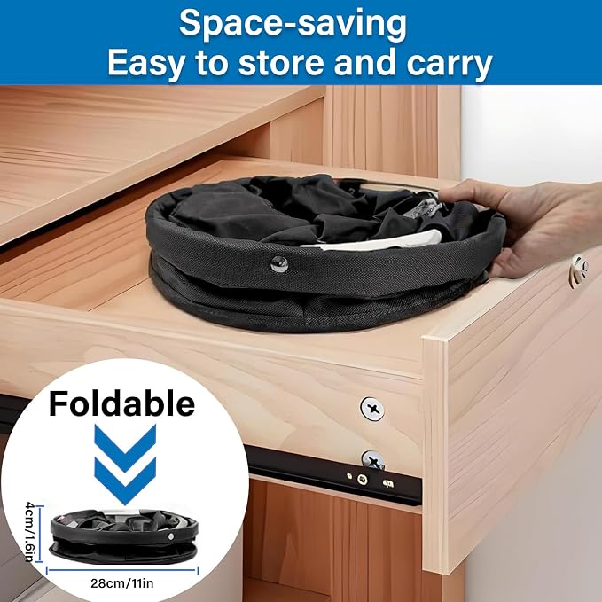17L Foldable Storage Basket Cleaning Caddy with Handle Portable Multi Cleaning Bucket Bag for Home, Garden, Outdoor Camping