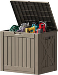 Devoko 40 Gallon Deck Box Lockable Outdoor Storage Box Waterproof for Patio | Weatherproof Use Indoors Outdoors, Holds Patio Cushions, Garden Tools & Pool Supplies, Easy 15-min assembly.