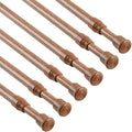 KXLife Tension Curtain Rod No Drill 16-28", Adjustable Spring Rod, 6Pcs | Oak, Expandable Tension Mounted, Renter Friendly, Non-Slip Ends, for Window, RV, Closet