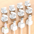 12-Pack Magnetic Cable Clips Cord Organizer-Cable Smooth Adjustable, Rocoren Desk Cable Management Accessories,Cable Holder Clips Wire Holder Keeper for Desktop,Nightstand,Wall,Home Office,Phone,Car