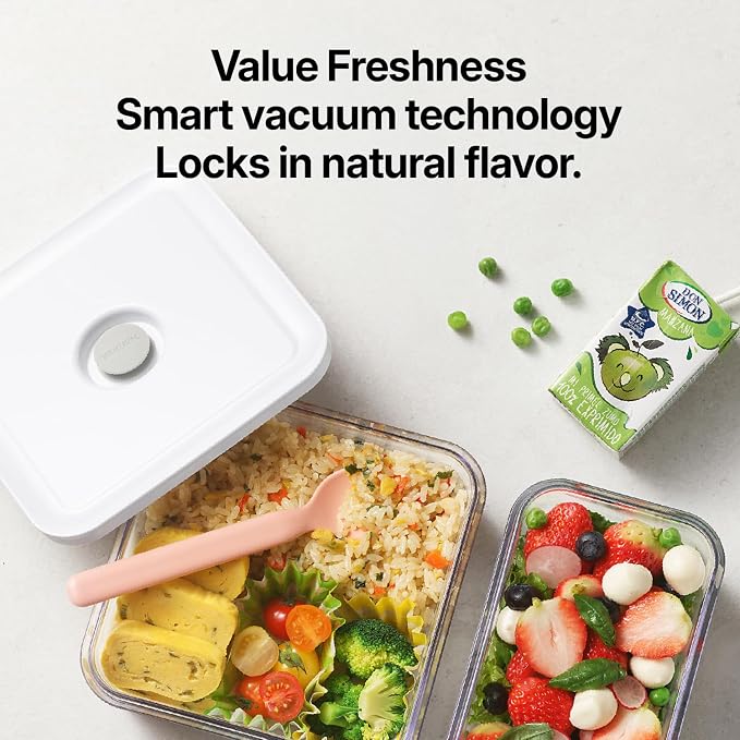 VAKUEN Premium Airtight Food Storage Container. Meal Prep 0.85qt 3pc/Set. 3pcs Container. Patented Double Silicone Lining, 100% Leak Proof, BPA-FREE