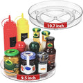 Optish 4 Pack Lazy Susan Organizer, 9.5 Inch, 10.7 Inch Lazy Susan Turntable for Cabinet, Turntable Organizer for Pantry Organizers and Storage, Non-Skid Fridge Organizer