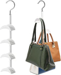 Purse Hanger Organizer for Closet, Hanging Bag Holder, with 4 Hooks, Hanging Organizer for Handbag Keeping Purses, Storage Hook Backpack Rack Space Saving Hanger (1 Pack)