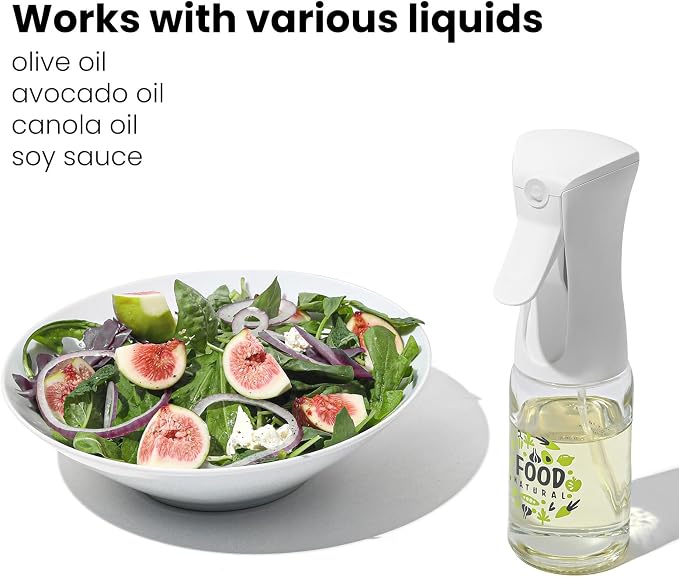 Mistifi oil spray Fine Mist Spray Bottle for Air Fryer,Healthy Nonstick Frying,Food Grade Premium Spray Bottle with Portion Control for Salad, Frying, BBQ Kitchen Use (150ml Glass bottle 637)