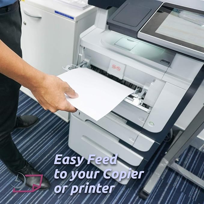 NextDayLabels 8.5x11 Full Sheet Stickers White Blank Labels for Laser Inkjet Printer - 1 Per Page Self-Adhesive Shipping Product Packaging Made in USA - 250 Labels