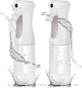 Aquableu Spray Bottle for Hair – Continuous Mist Spray Bottle for Hair Care, Styling, Cleaning, Plants, Pets & Essential Oils (Pack of 2 - Clear, 6.76oz/200ml)