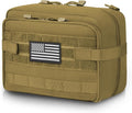 Jueachy Tactical Molle Pouch Large Admin Bag Utility Tool Pouches Molle Attachment EDC Pouches Expandable Molle Accessories Organizer Medical Pocket U.S.A Patch Included