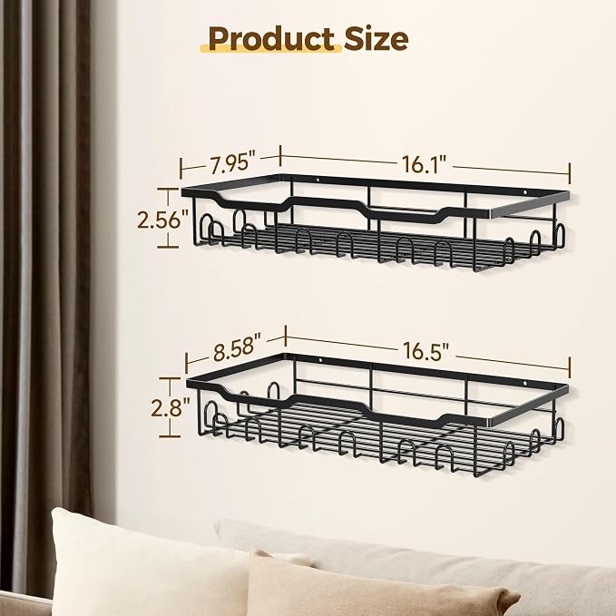 Nicetree Hat Racks for Base ball Caps Wall - Metal Hat Organizer for 48 Baseball Caps Holder, 2 Pack Baseball Hat Storage Organizer for Closet, Bedroom, Living Room