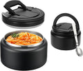 Itslife 13.5oz Vacuum Insulated Soup Thermo for Hot Food, Kids Lunch Container with Leakproof Buckle Lid, Wide Mouth Stainless Steel Food Jar with Spoon