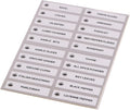 Orii Spice Labels, Silver/White, 40 Preprinted + 20 Blank (60 Total) | Kitchen Jar Label Combo Tags, Pantry Ingredients Organization, Spice Rack Organization