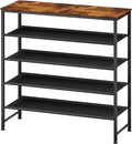 Kitsure 5-Tier Shoe Rack for Entryway - Space-Saving Shoe Rack Organizer with Wooden Top, Metal Frame Shoe Storage for Closet, Holds 15–20 Pairs, 29.5" x 11.4" x 31.1"