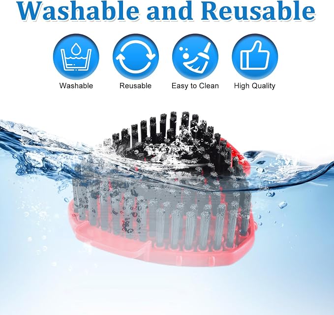 Mop Head Scrub Brush & Mop Base for O-Cedar RinseClean, Scrubber Attachment | Upgraded full bristles, no hollow center. Fits O-Cedar RinseClean spin mop. Fits ocedar mop base & spin mop scrub brush head