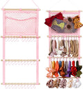 kangaroo Headband Holder Hair Bows Organizer for Baby Girls Nursery Decor | Large Capacity Headbands Holder | Wall Hanging-15"L x 30"H | Easy to Grab | Nursery Essentials | Baby's bows Organizer