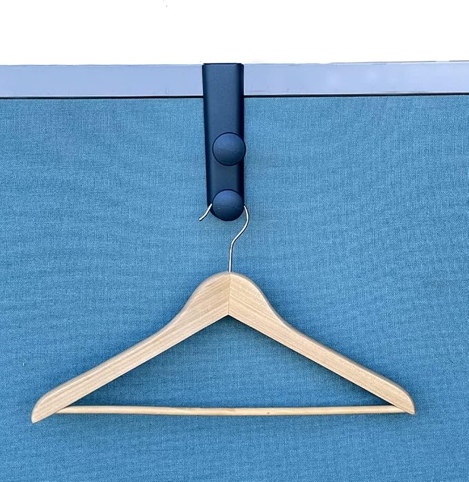 Tetra-Teknica CWH03 Cubicle Wall Hanger with Double Posts, 2.5"-3" Panels | Over-the-panel, Double Posts, 2 1/2" - 3" Panels, Black