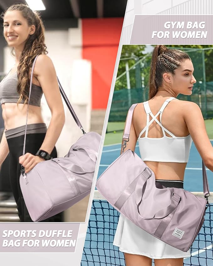 Travel Duffle Bag,Weekender Overnight Bags for Women with Shoes Compartment,Tote Gym Bag Personal Item Carry On Bag for Travel Business Trips Sport Hospital Dance Pink