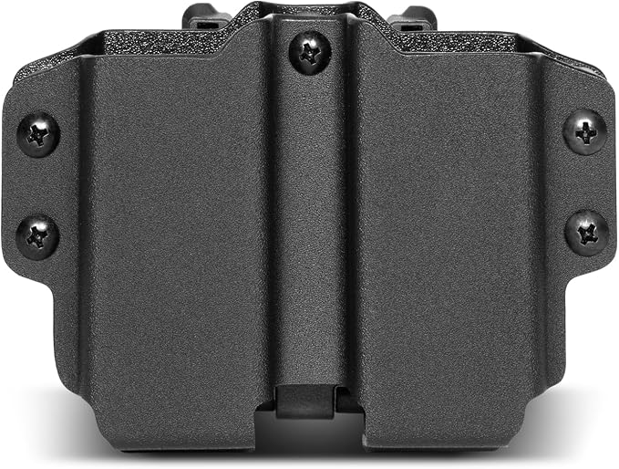Kydex Magazine Holder,Forcenter OWB Double Magazine Pouch,Universal Magazine Holster for Glock/S&W/Ruger/Sig Sauer/Taurus/H&K/Springfield/CZ/1911 Mags
