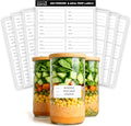 200 Meal Prep Freezer Food Labels - 2.75 x 1.25 Inch Freezer Tape Labels for Food Containers to Write On, Removable Easy Peel Off, Kitchen Pantry Storage Stickers, Oil Water Resistant