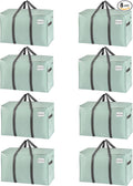 VENO 8 Pack Heavy Duty Moving Bags, Extra Large Storage Bags with Reinforced Handles & Strong Zippers, Foldable & Reusable Moving Box Alternative for Clothes & Dorm Storage