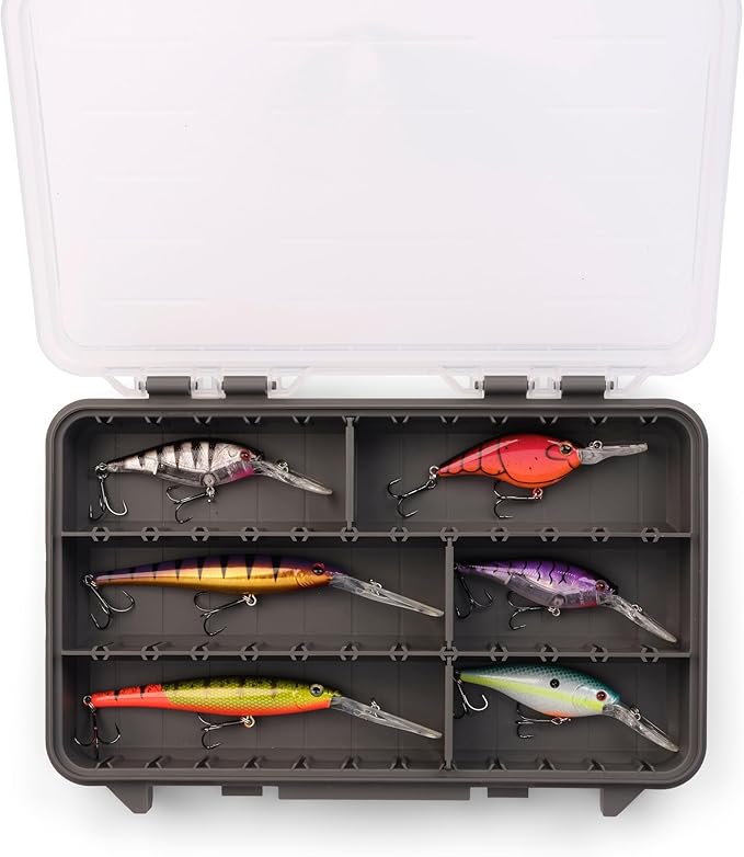 Plano StowAway 3600 Stow Tackle Box with Corrosion-Preventive Rustricor, 4-Pack, Single Latch Design, Transparent DuraView Lid, Stackable Storage for Fishing Bait, Lures and Gear