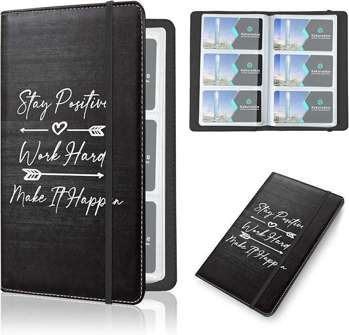 Floral Business Card Book Holder Organizer for Women, 240 Card Capacity, Stylish Name Card and Credit Card Holder for Professionals (Inspiration)