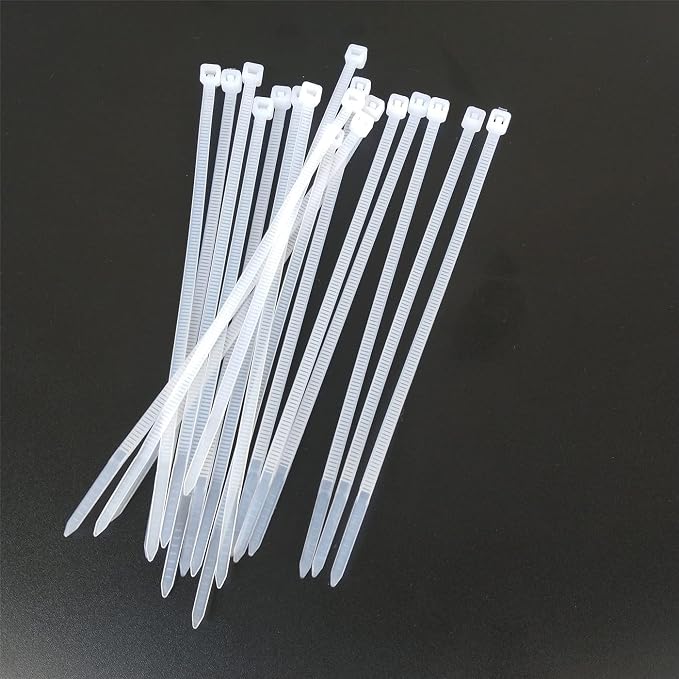 1000 pcs 6 inch Cable Zip Ties Heavy Duty, Premium Plastic Wire Ties with 18 LBS Tensile Strength, UV Resistant Cable Ties, Self-Locking White Nylon Tie Straps