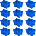 Storex Mini Classroom Caddy, Multipurpose Classroom Organizer with Handle, Blue, 12-Pack (01062U12C)