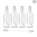 ZEROFIRE 4 Pack Spray Bottles 1oz Clear Plastic Empty Refillable Mini Spritzer for Travel, Cleaning, Gardening, Skin Care Atomizer for Essential Oils, Perfume